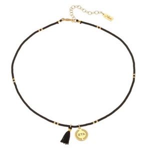 Zeta Tau Alpha beaded choker/double wrap bracelet